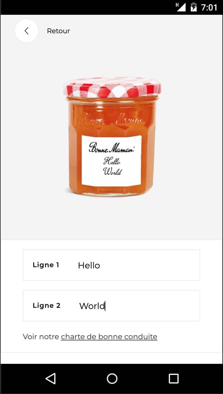 Custom jar's Bonne Maman