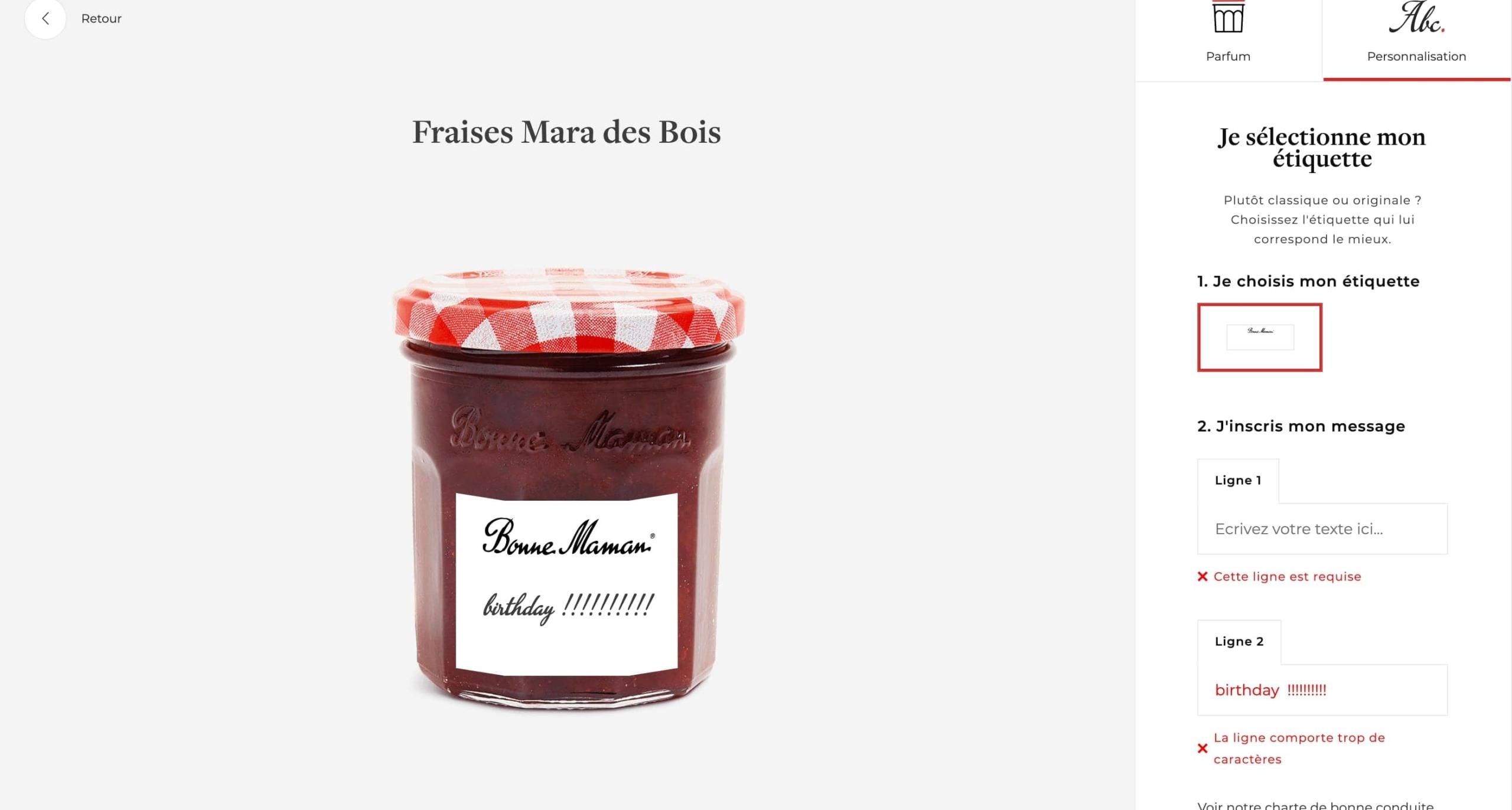 Custom jar's Bonne Maman