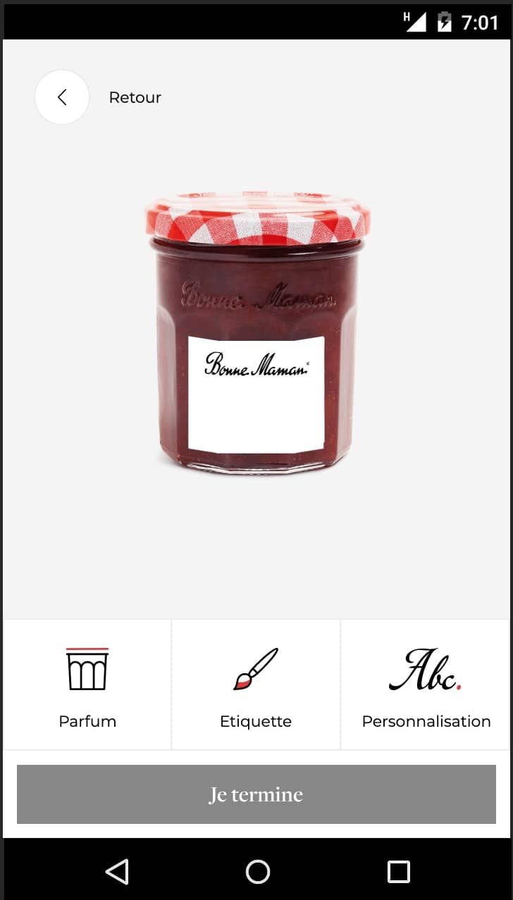 Custom jar's Bonne Maman