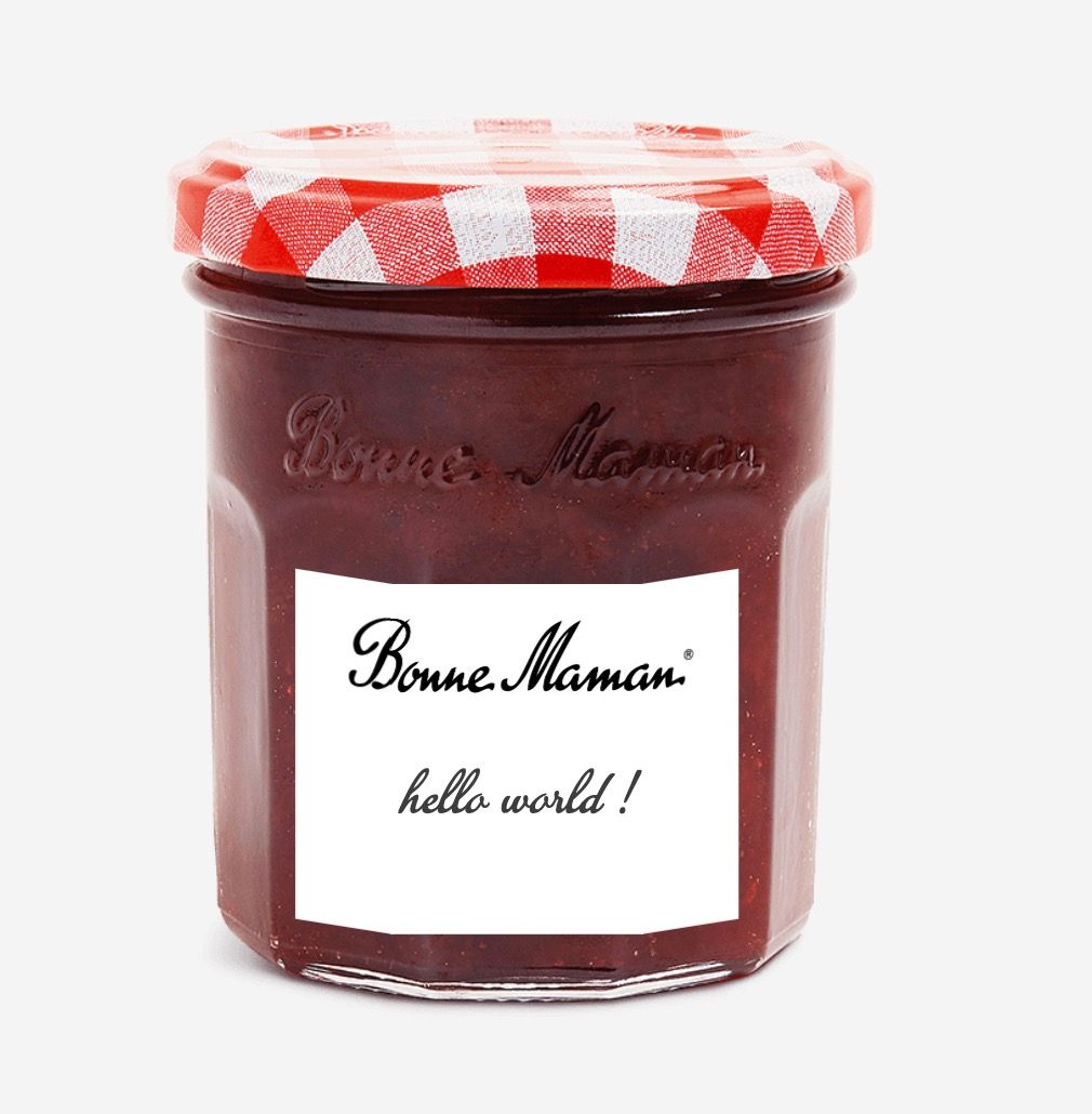 Custom jar's Bonne Maman