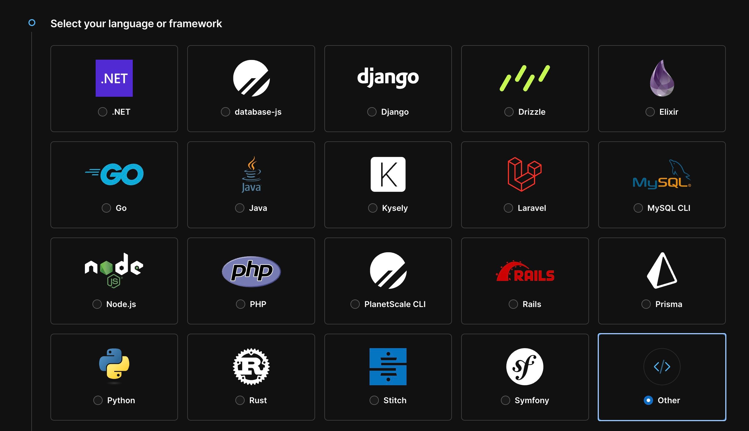 PlanetScale's providers interface